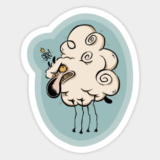 Angry Sheep Sticker